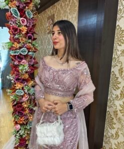 Alternative view of STUNNING ROSE GOLD FISH CUT LENGHA CHOLI
