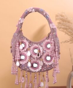 NOOR MIRROR MOON BAG-BABY PINK