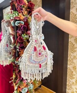 BOHO MIRROR HEAVY POTLI BAG