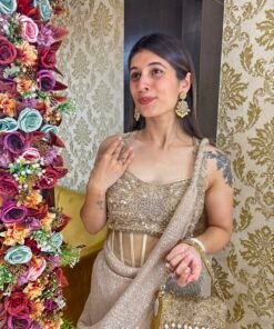 Alternative view of GOLD SEQUENCE CORSET BLOUSE READY DRAPE
