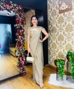 BEBO GOLD CAPE HEAVY SAREE