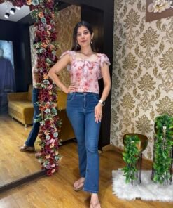 FLORAL MUSLIN STYLISH TOP