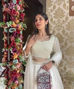 Alternative view of MOON PEARL HEAVY LENGHA WITH DUPATTA