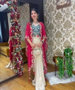 Alternative view of LEHRIYA PLEATED SKIRT BUSTER WITH CAPE