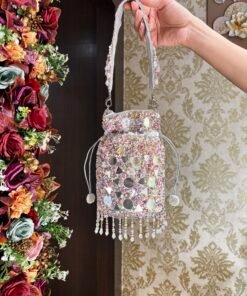 SILVER MIRROR JHOL POTLI BAG