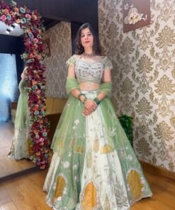 VIHA GREEN LENGHA CHOLI WITH DUPATTA