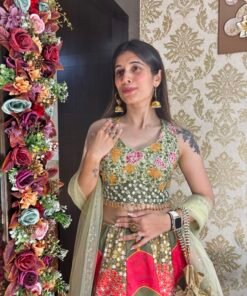 Alternative view of NIKHAR MULTI LENGHA CHOLI WITH DUPATTA