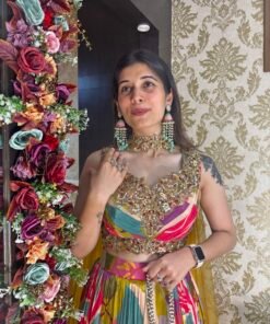 Alternative view of SUHANA MULTI STYLISH SKIRT CROP WITH NECK DUPATTA