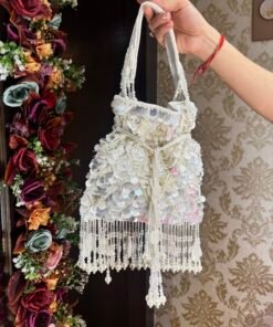 FAIRY WHITE HEAVY POTLI BAG