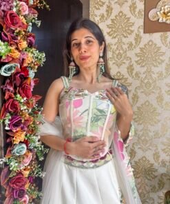 Alternative view of FAIRY-TAIL CORSET BLOUSE WITH HEAVY SKIRT & DUPATTA