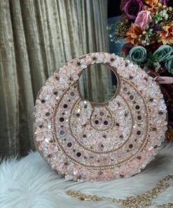 Alternative view of ROSE GOLD HEAVY MOON BAG WITH BELT