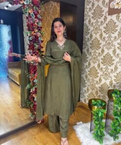 MAHI STYLISH CREPE ANARKALI SUIT WITH DUPATTA