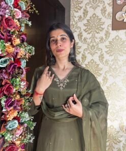 Alternative view of MAHI STYLISH CREPE ANARKALI SUIT WITH DUPATTA