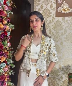 Alternative view of SIHANA STYLISH SKIRT WITH UNIQUE BLAZER-WHITE
