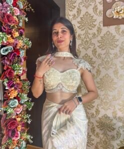 Alternative view of RAVA BOLD WHITE INDO WESTERN DESIGN