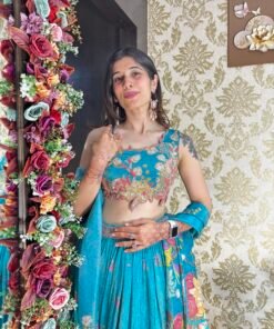 Alternative view of ISHA STYLISH FLORAL ONE SIDE SHOULDER CROP LENGHA