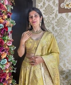 Alternative view of PIYA TRADITIONAL HEAVY SILK LENGHA CHOLI WITH HAND WORK