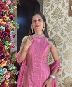 Alternative view of SHAYYA HALTER NECK STYLISH PLAZZO SET WITH DUPATTA