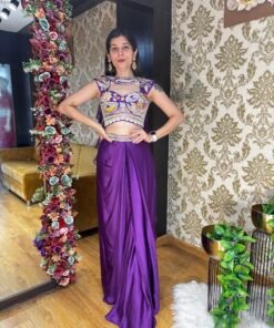 ROYAL PURPLE DIVA INDO WESTERN SET