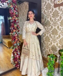 IVORY ELEGANT YET ROYAL SKIRT WITH LONG TOP
