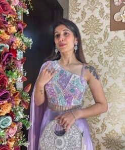 Alternative view of PASTEL CHARM INDO WESTERN-LAVNDER