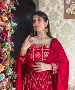 Alternative view of RANGREZA BANDHANI HEAVY ANARKALI SUIT