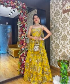 AMBER YELLOW PETAL CORSET LENGHA