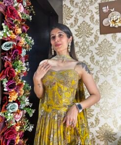 Alternative view of AMBER YELLOW PETAL CORSET LENGHA