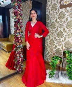 SCARLET STYLISH READY TO WEAR FISH CUT DRAPE