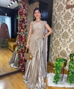 STUNNING GOLD FISH CUT HEAVY DAZZLING DRAPE-GOLD SHIMMER