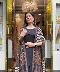 Alternative view of ELORA BLACK CO-ORD SET WITH JACKET
