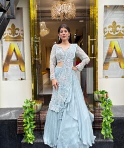 CHAANDANI ELEGANT LENGHA DRAPE WITH FULL SLEEVES