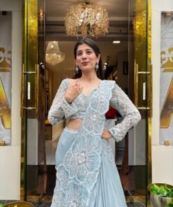 Alternative view of CHAANDANI ELEGANT LENGHA DRAPE WITH FULL SLEEVES