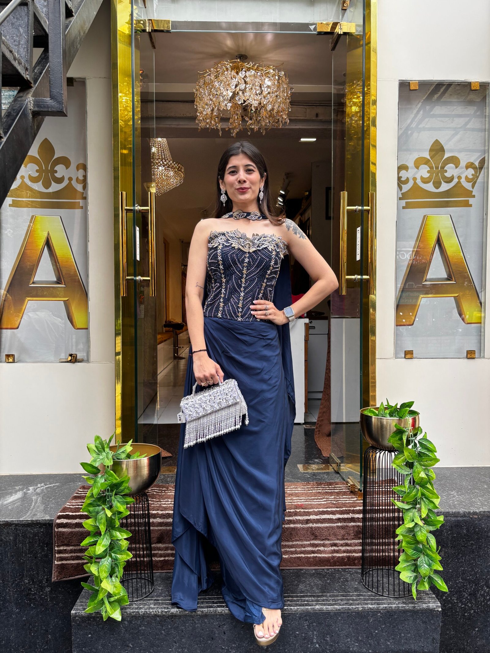 MIDNIGHT MAJESTY CORSET INDO WESTERN