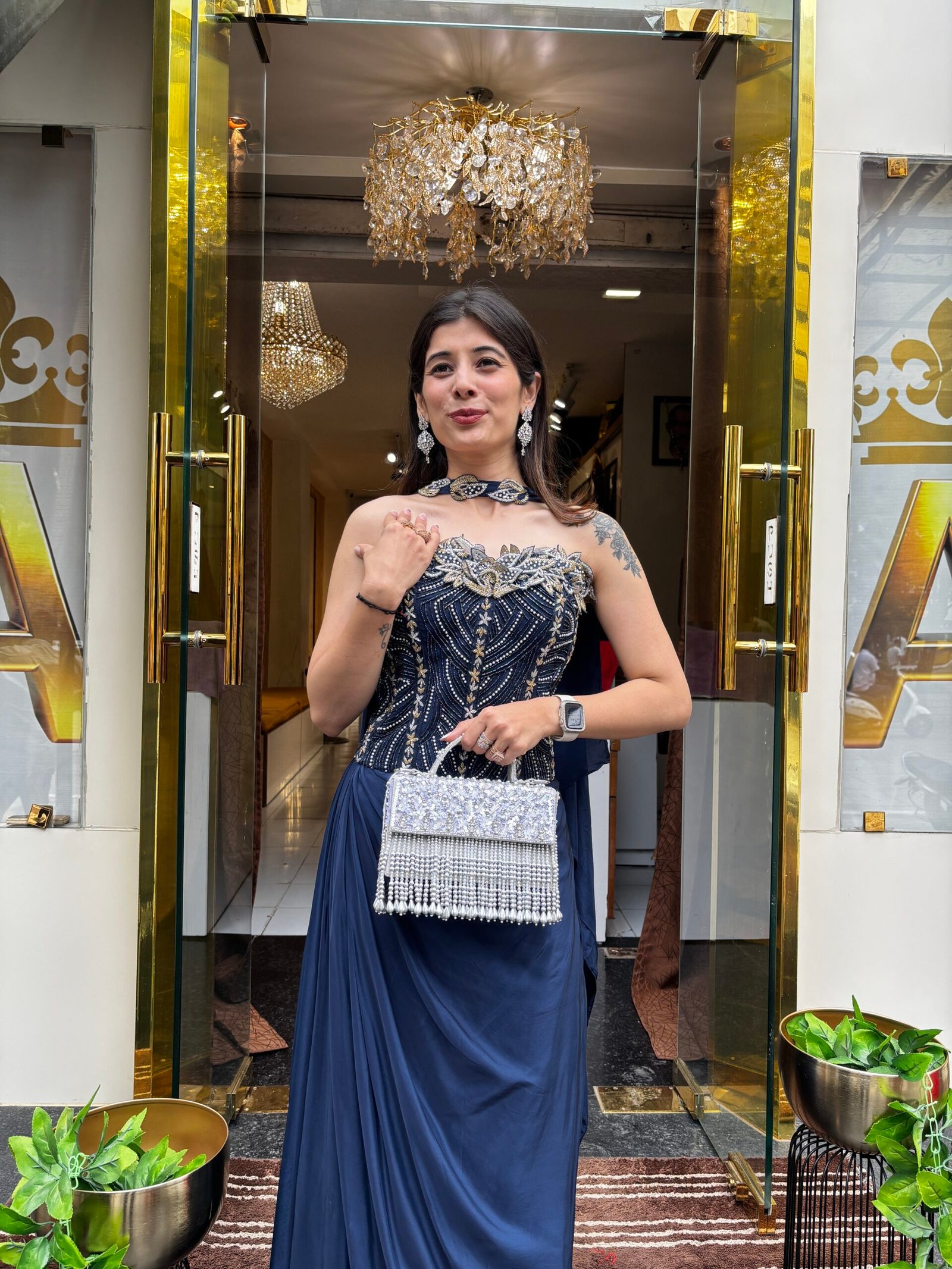 MIDNIGHT MAJESTY CORSET INDO WESTERN - Image 2