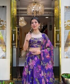 Alternative view of lAVANYA RANI PURPLE FLORAL STUNNING LENGHA CHOLI