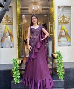 PLUM NOOR HEAVY DRAPE SKIRT SET