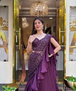 Alternative view of PLUM NOOR HEAVY DRAPE SKIRT SET