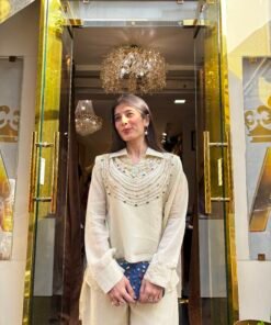 Alternative view of EVARA IVORY STYLISH SHIRT CO-ORD SET