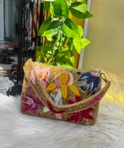 GOLD ELARA MULTI WORK ROUND WEDDING DUFFLE BAG