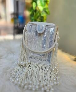 NAZAKHAT SILVER JHOL HEAVY HANDBAG