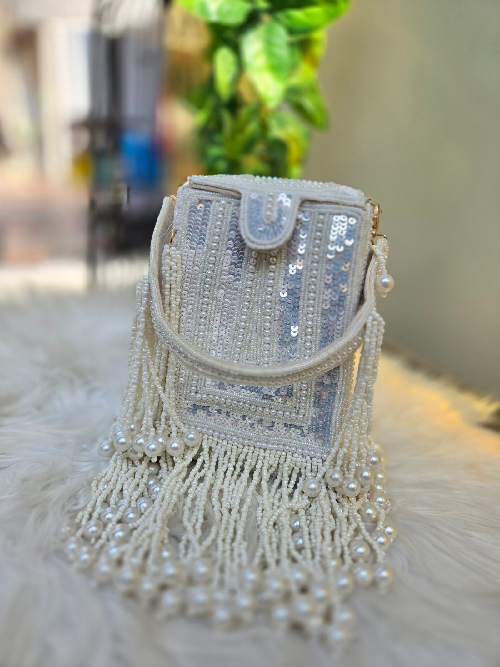 NAZAKHAT SILVER JHOL HEAVY HANDBAG