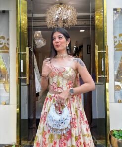 Alternative view of MULTI FLORAL STYLISH LENGHA WITH CORSET BLOUSE