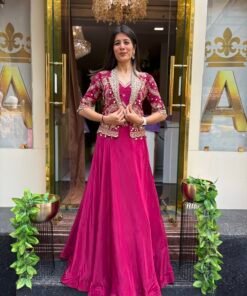 NAZAKHAT MAGENTA CHARMING BLAZER SET