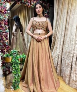 GOLD REGAL RADIANCE EMBELLISHED LENGHA SET