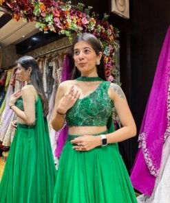 Alternative view of RAW MANGO ONE SIDE SHOULDER BLOUSE WITH CREPE SKIRT