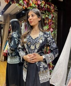 Alternative view of BLACK LUXE PLEATED SKIRT WITH BLAZER