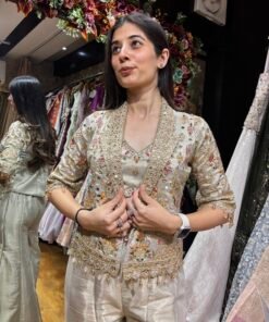 Alternative view of CHAMPAGNE BLOOM BLAZER HEAVY CO-ORD SET