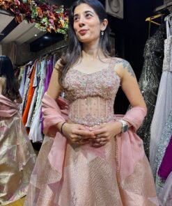 Alternative view of BLUSH ROSE INDIAN BARBIE CORSET LENGHA CHOLI