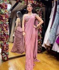 MAYRA JEWEL BLOUSE MAUVE PINK READY TO WEAR SAREE